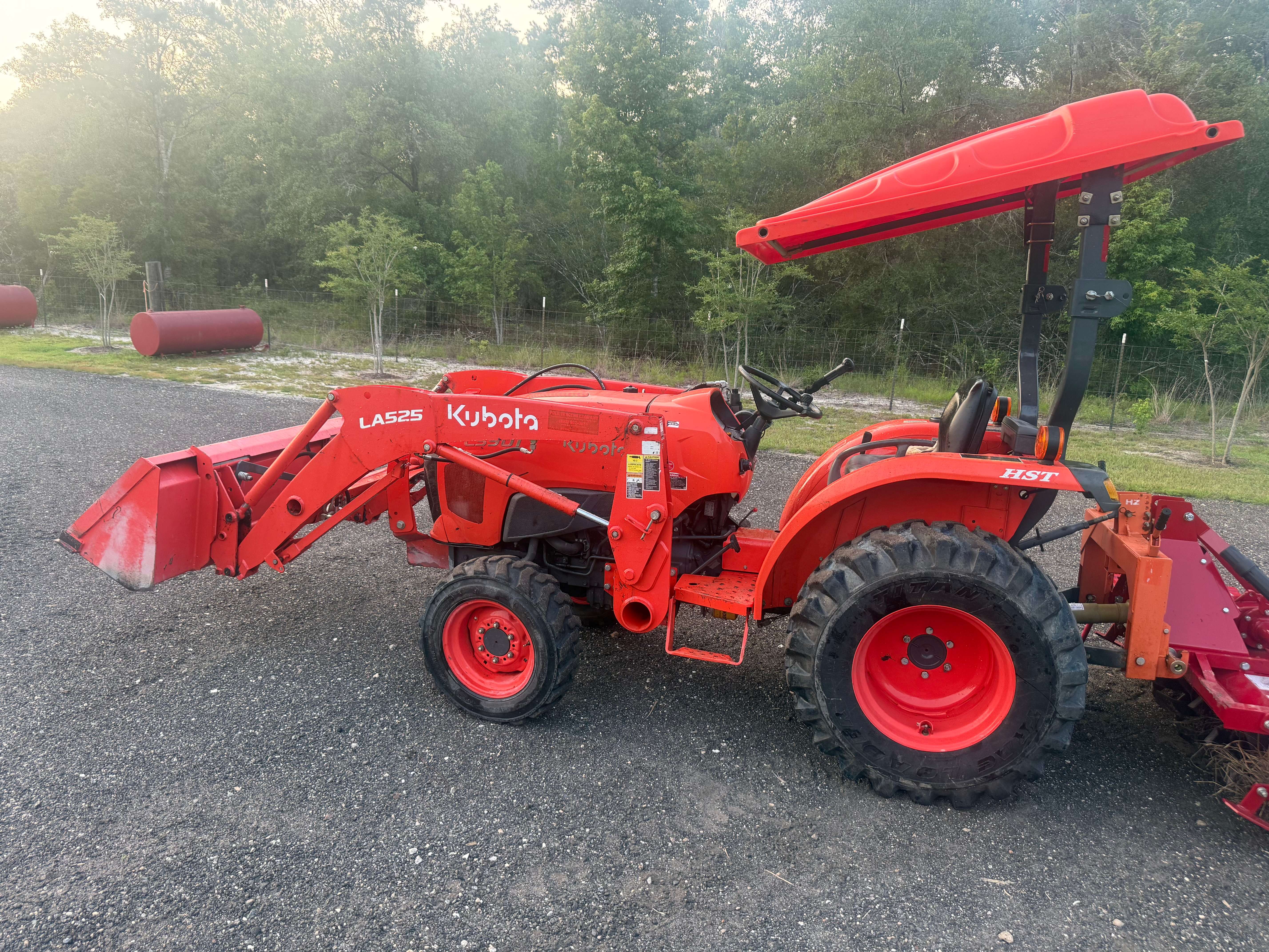 Kubota L3901 Farm Tractor w/ Bucket & 24ft Trailer - photo 1 of 2